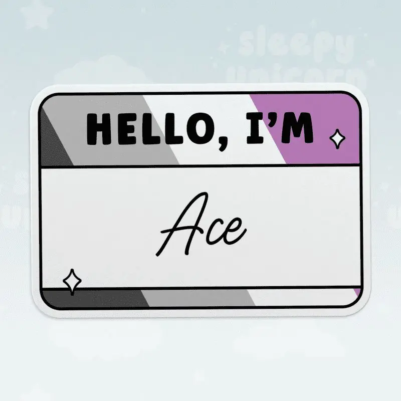 Hello, I'm ACE Name Tag Sticker