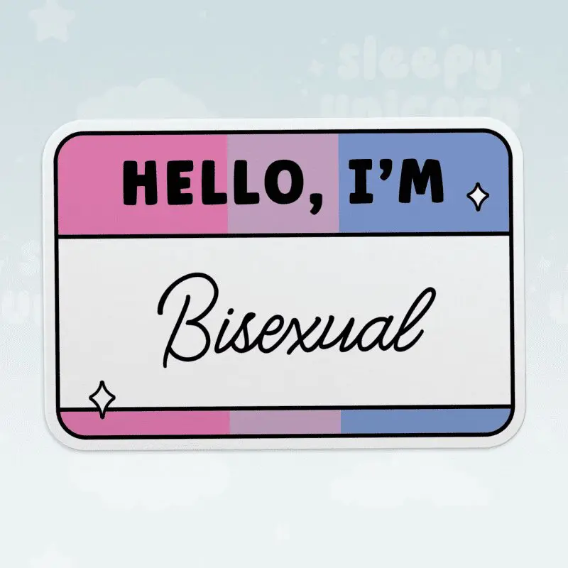 Hello, I'm Bisexual Name Tag Sticker