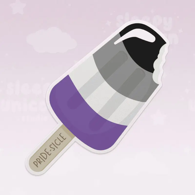 "Pride-sicle" ACE Popsicle Sticker