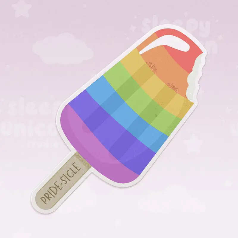 "Pride-sicle" Gay Popsicle Sticker
