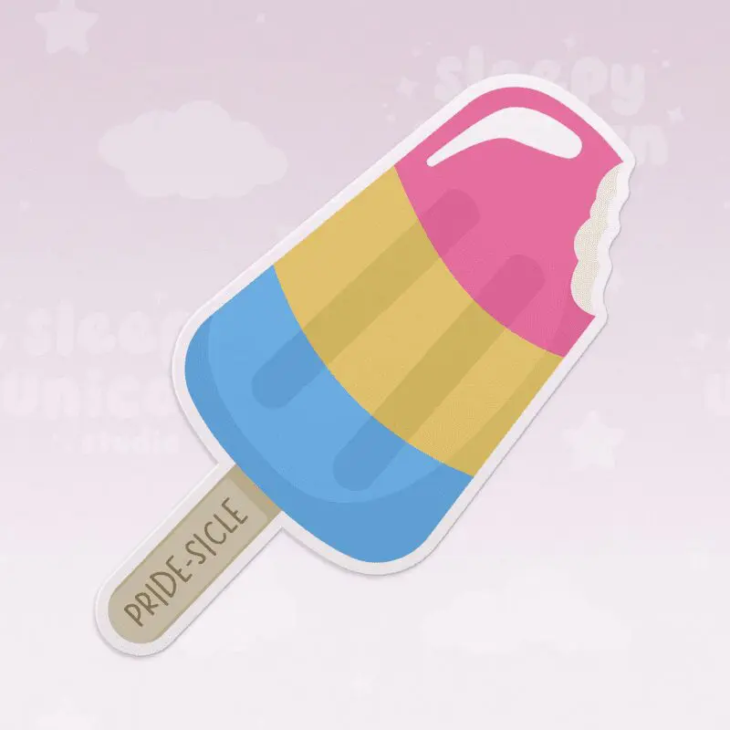 "Pride-sicle" Pansexual Popsicle Sticker