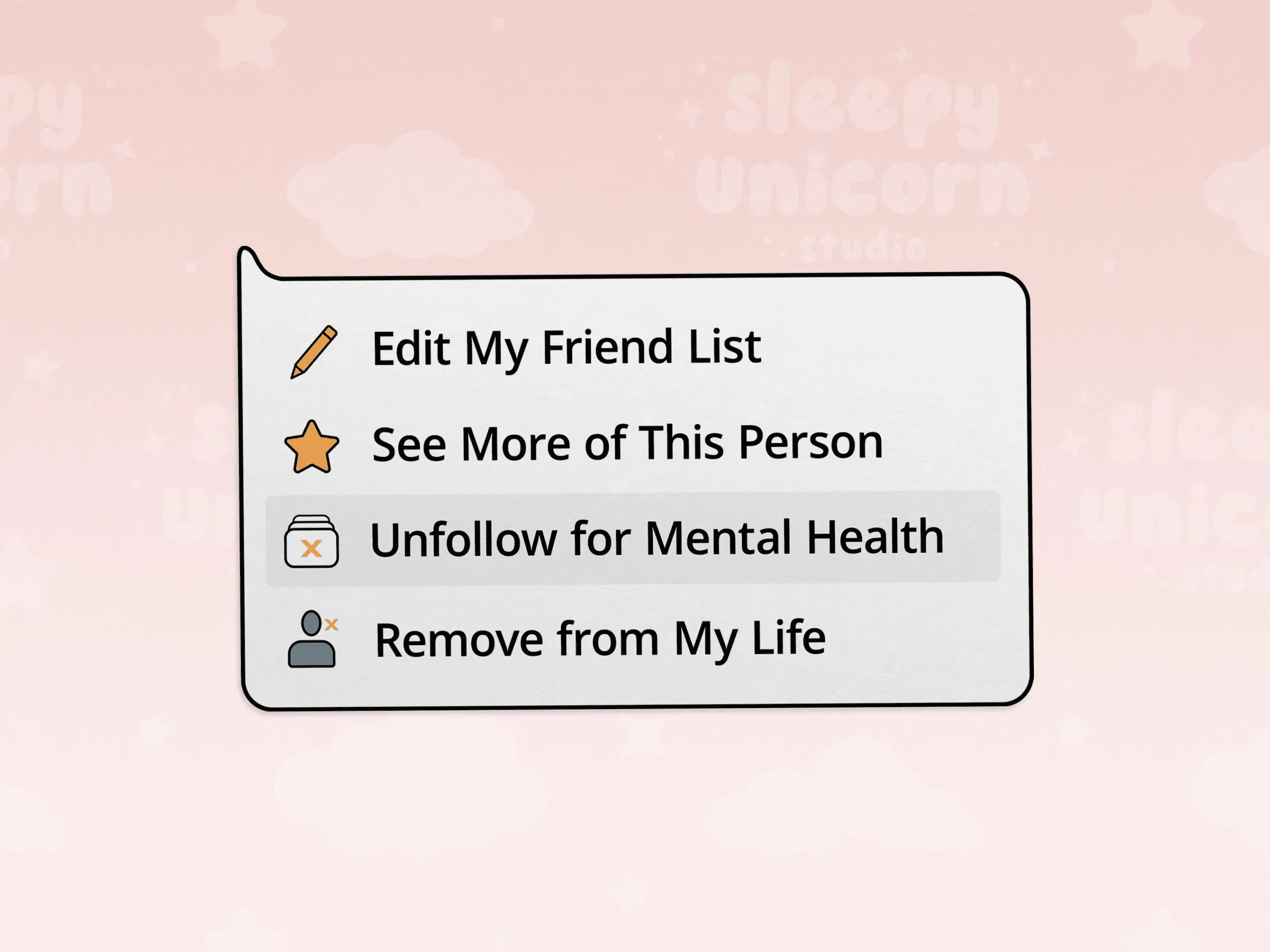 Unfollow People in Real Life On Social Media Sticker