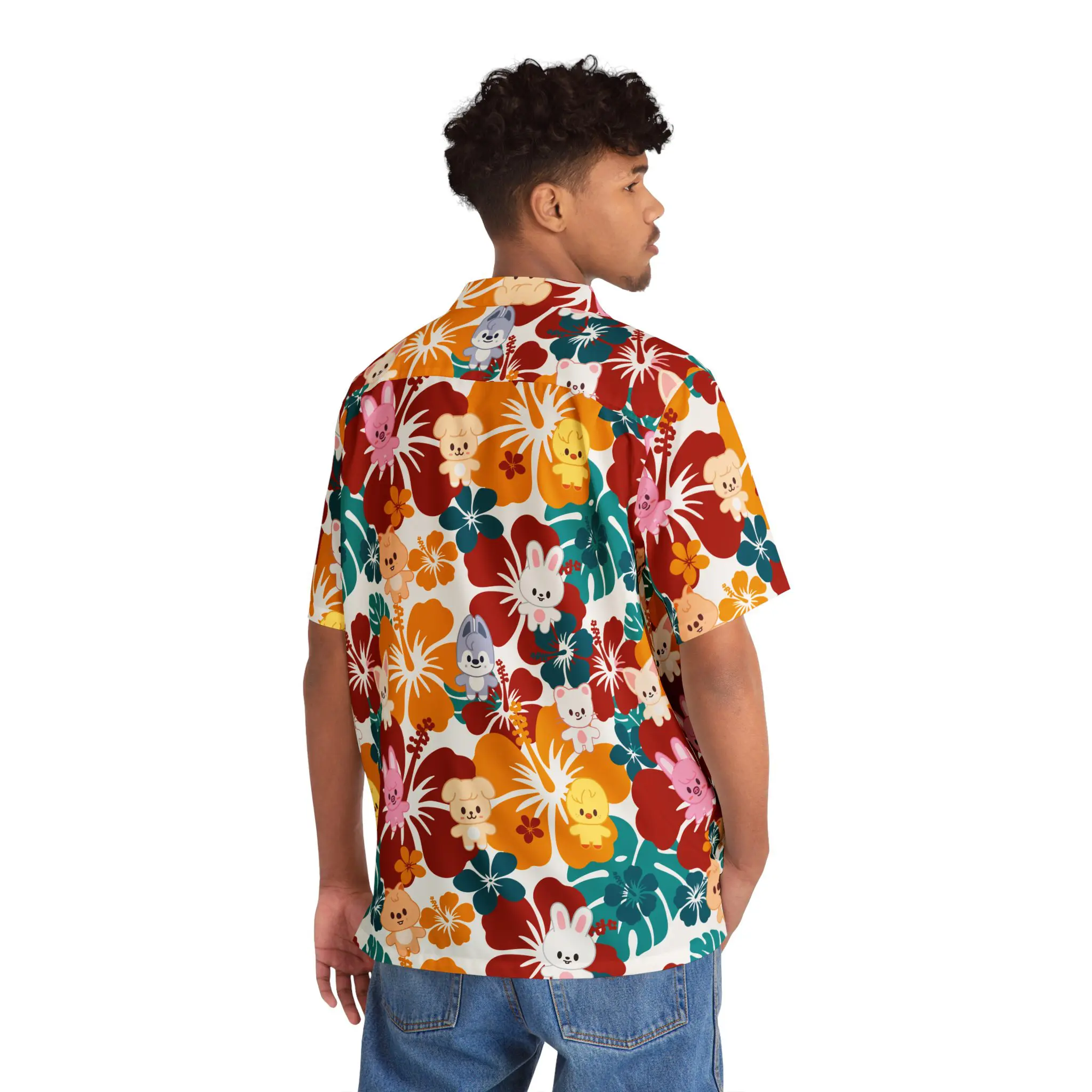 SKZOO Hawaiian Shirt - Red and Yellow - Image 5