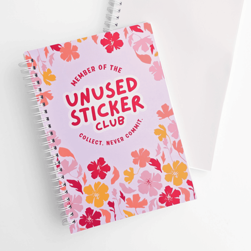 Unused Sticker Club™ Reusable Sticker Book - Pink Floral
