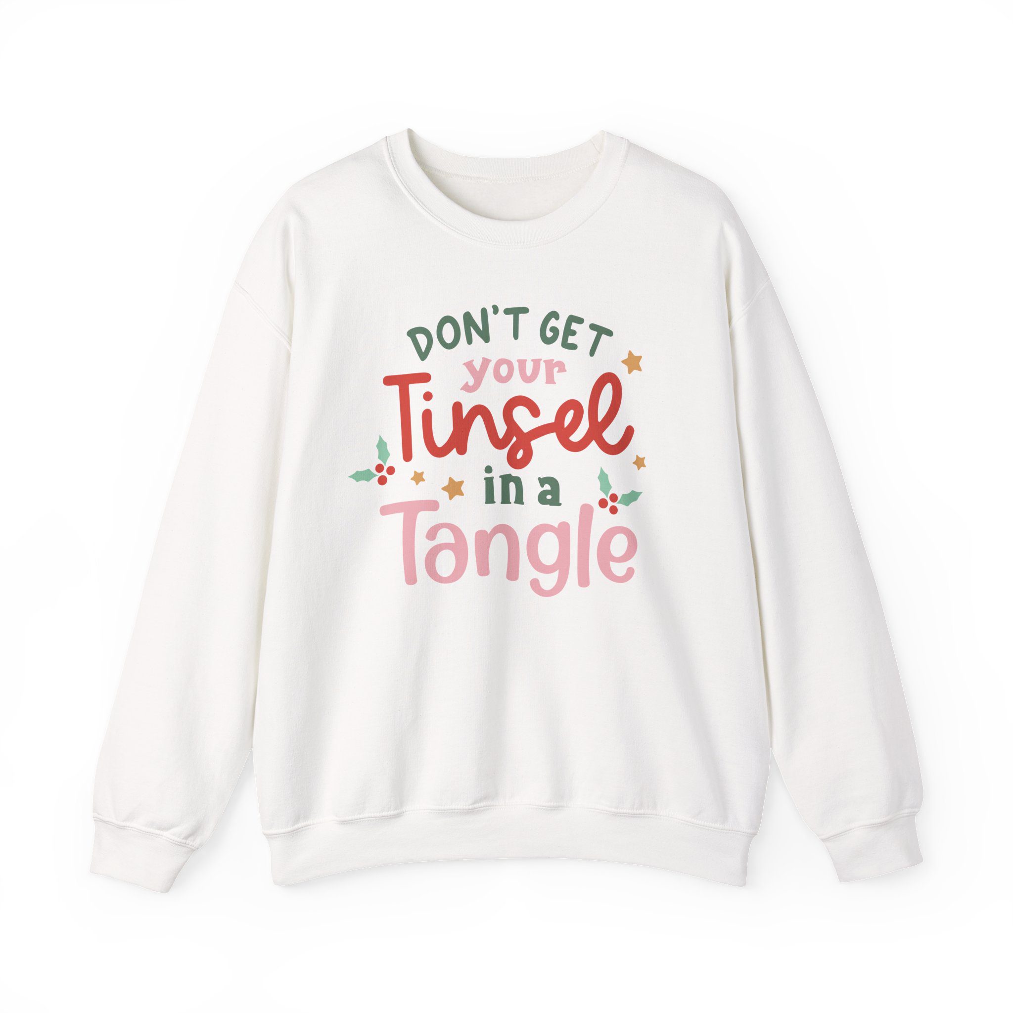Don't Get Your Tinsel in a Tangle Retro Christmas Sweatshirt - Image 2