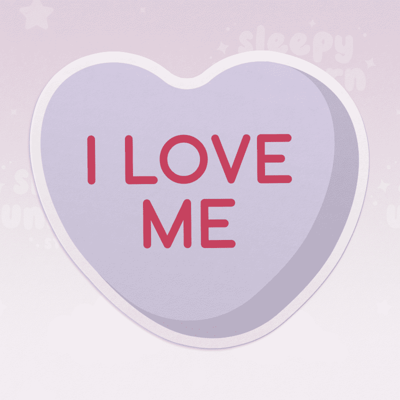 I Love Me - Conversation Heart Sticker
