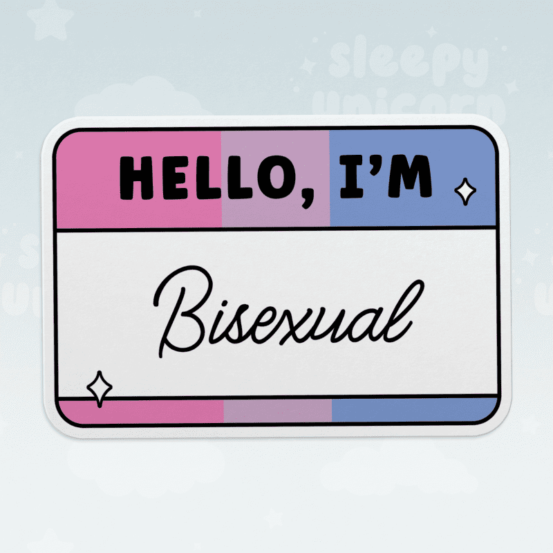 Hello, I'm Bisexual Name Tag Sticker