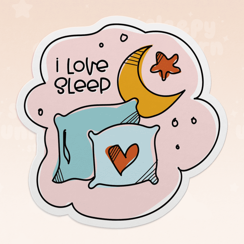 I Love Sleep Sticker