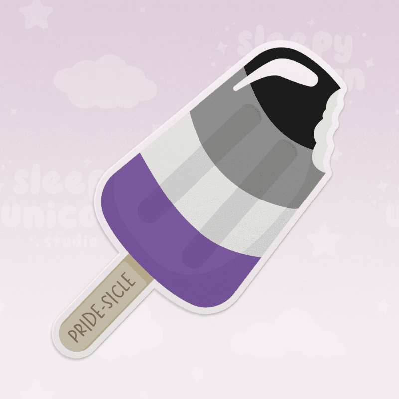 "Pride-sicle" ACE Popsicle Sticker