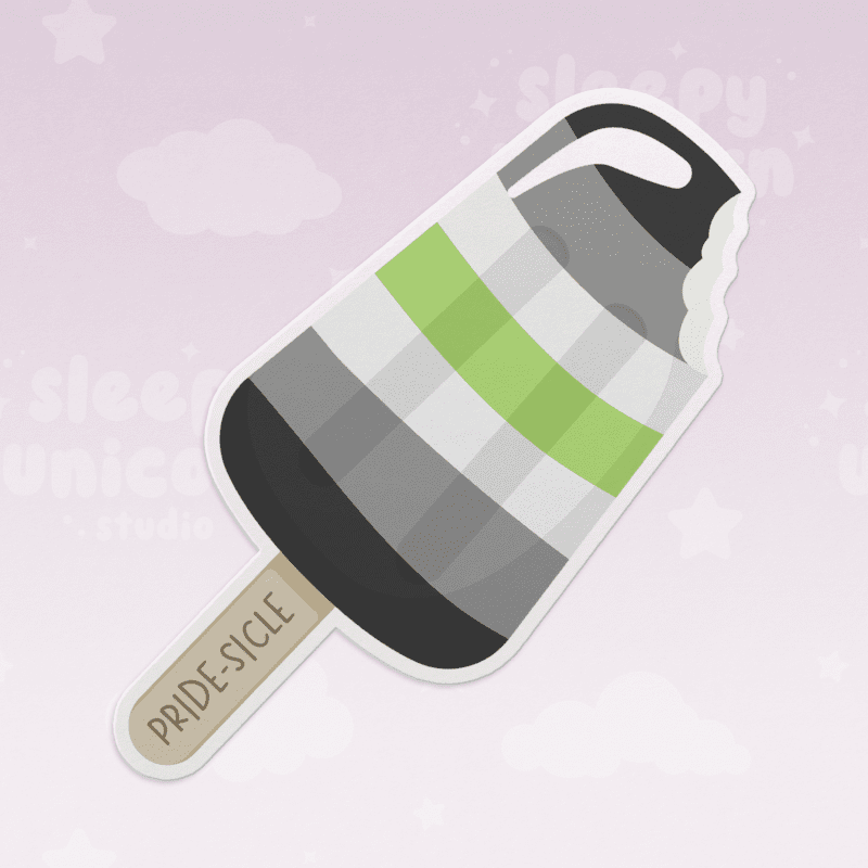 "Pride-sicle" Agender Popsicle Sticker