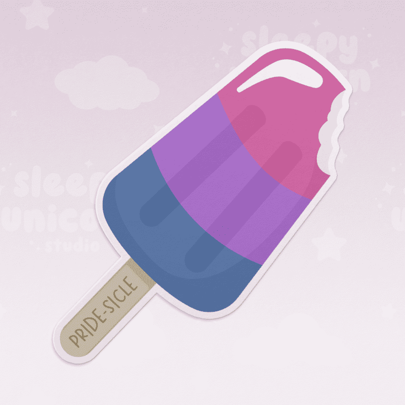 "Pride-sicle" Bisexual Popsicle Sticker