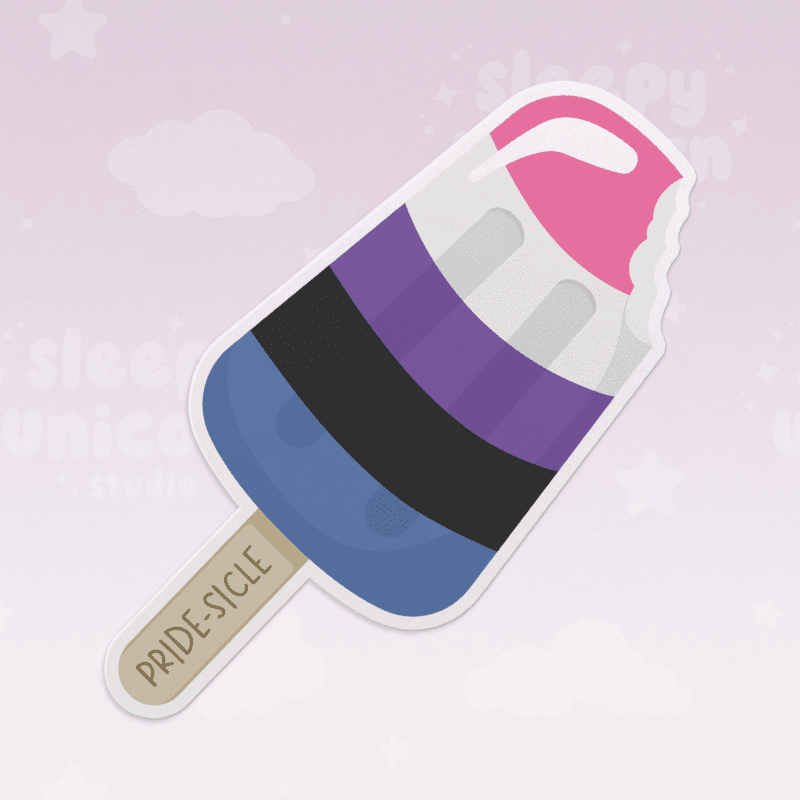 "Pride-sicle" Genderfluid Popsicle Sticker