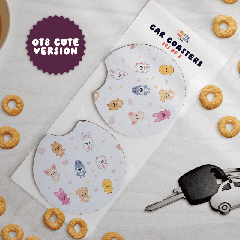 Stray Kids Cute SKZOO Car Coasters