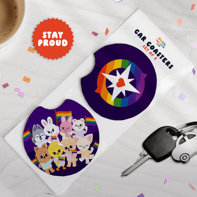 Stray Kids SKZOO Pride Car Coasters